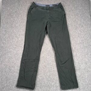 American Tall Army Green Mason Semi Relaxed‎ Fit Chino Pants Men's Size 34x34*